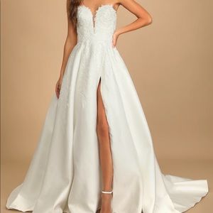 NWT LULUS Now and Always White Wedding Dress